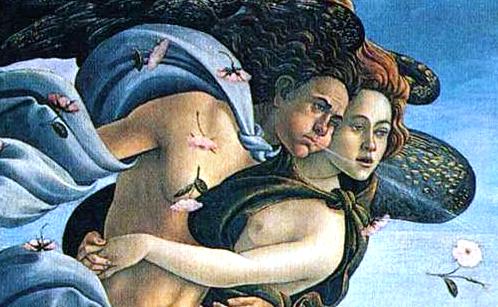 Botticelli particolare della nascita di Venere